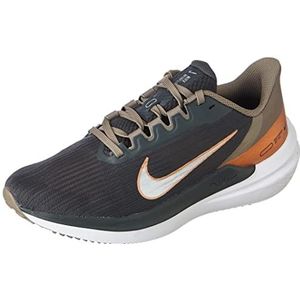 Nike Dames Air Winflo 9 Sneakers, Dk Smoke Grey Metallic Silver Olive Grey, 39 EU