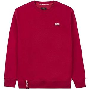 Alpha Industries Basic Sweater Small Logo voor heren Rbf Red S