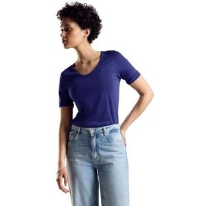 STREET ONE Basic shirt met korte mouwen, violet blue, 42