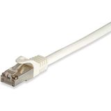 Equip Patchkabel RJ45 Cat6A Pro S/FTP (S-STP) Cat7 ruwe kabel Poybeutel 1,00 m wit