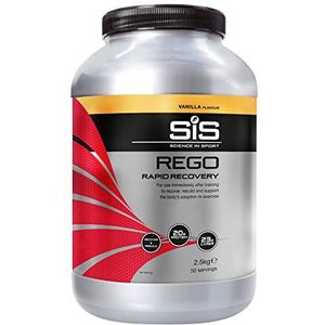 SiS Rego Rapid Recovery Protein and Carbohydrate Shake, compleet regeneratieproduct met vanillesmaak, glutenvrij en lactosevrij - 2500 g (50 porties)