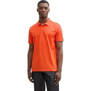 TOM TAILOR Denim Poloshirt voor heren, 21185 - Tomato Red, XL