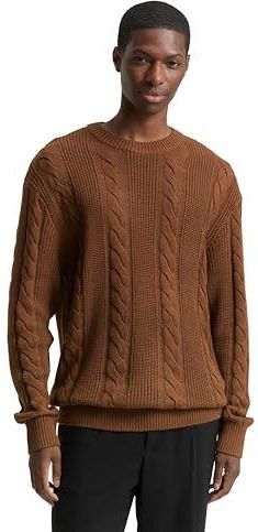 TOM TAILOR DENIM - Trui - Bruin - Gebreide Truien