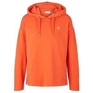 TOM TAILOR Dames Hoodie sweatshirt 1030497, 15612 - Fever Red, XS