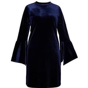 ALARY Dames mini-jurk van fluweel 10529144-AL01, marine, XL, marineblauw, XL