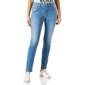 Replay Dames Luzie Rose Label Jeans, 010, lichtblauw, 24W x 28L