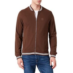 s.Oliver Heren sweatshirt jas met lange mouwen, bruin, XL