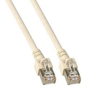 Hoogwaardige patchkabel Cat.5e FTP 5m RJ45 300MHz grijs met folie afgeschermd - netwerkkabel met knikbescherming en clipbescherming voor een lange levensduur - GHMT getest - netwerkkabel F/UTP