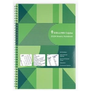 Collins Colplan 2024 Agenda A4 weekblad - business planner en organisator - januari tot december 2024 dagboek - wekelijks - groen - 62-24