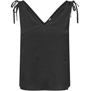 Onlnova Life Elite S/L Ruching Top Solid, zwart, M