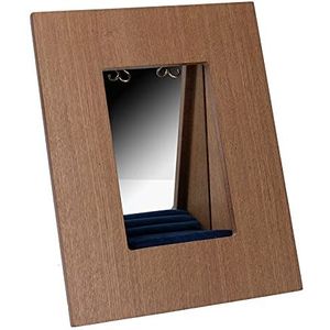 Vacchetti spiegel van hout, bruin, meerkleurig, medium