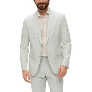 Blazer - Effen - Linnen - Licht Gevoerd - Slim Fit