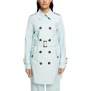 ESPRIT Collection Tweerijige trenchcoat, Light Aqua Green, M