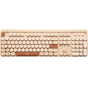 WE Pop Pack toetsenbord + draadloze muis: kleur beige/crème – aansluiting 2,4 GHz – met cijferblok – batterijen inbegrepen