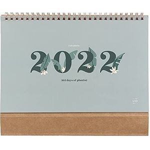 UO Tafelkalender 2022, tropisch, maandoverzicht, januari 2121 tot december 2021, papier 120 g, 24 x 15,4 cm.
