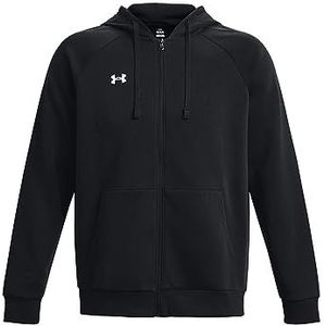 Under Armour Rival getailleerde herenjas met volledige ritssluiting, ademend herenjack met capuchon, comfortabele ritssluiting en nauwsluitende pasvorm