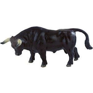 Bullyland 62567 - speelfiguur zwarte stier manolo, ca. 15,5 cm groot dierenfiguur, detailgetrouw, PVC-vrij, ideaal als taartfiguur en klein cadeau voor kinderen vanaf 3 jaar