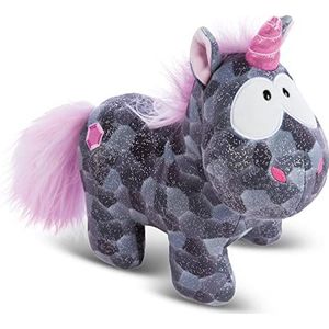 NICI Knuffel Diamond Dust 45 cm – Eenhoorn knuffels voor meisjes, jongens & baby's – Pluizig knuffeldier om mee te knuffelen en te spelen – Gezellige pluche dieren,grijs