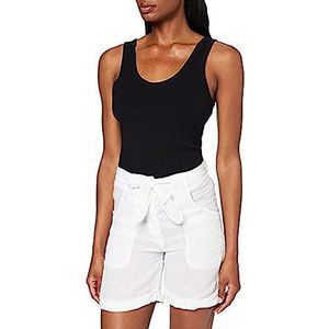 Bonateks, Bermuda voor dames, met zakken en scarf riem, wit, 40 EU, wit, 40