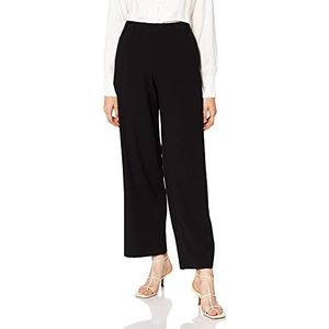Women SELECTED Wide Cut Fabric Pants | Slip Marlene Trousers SLFINNI-RELAXED | Culotte Palazzo Pants, Colour:Black, Size:42