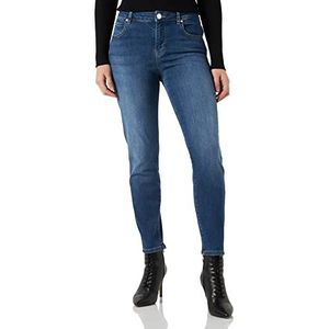 Pinko Sabrina Skinny Denim Blue Stre Jeans voor dames, Pjc_Wassen Medium Donker, 25