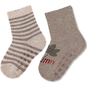 Sokken - Herfst Motief - Pluche Zool - Dubbele Verpakking