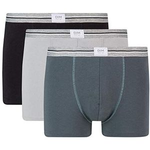 Dim Heren boxershorts, ultra-resist, katoen, stretch, duurzaam, 3 stuks, staalgrijs/granietgrijs/zwart, 6