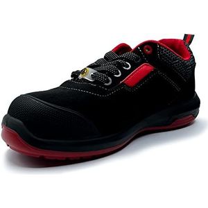 Omp OMPS90024716, veiligheids- en brandwerende schoenen, uniseks, volwassenen, zwart, rood, 47 EU, Zwart Rood