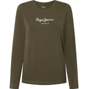 Pepe Jeans Dames New Virginia Ls N, T-shirt, groen, XS, Groen (Leaf Green), XS