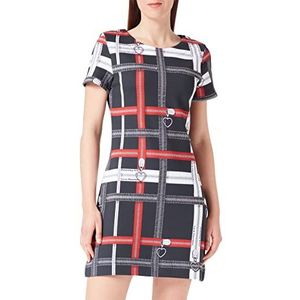 Love Moschino A-lijn jurk met korte mouwen voor dames, zwart, 40