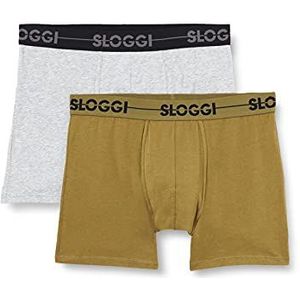 sloggi men Boxershorts voor heren, 2 stuks, meerkleurig (Green Light Combination), 4