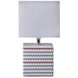 Bedlampje Caroline, decoratieve lamp, keramiek, 40 W, grijs/pruim, L11 x H22 cm