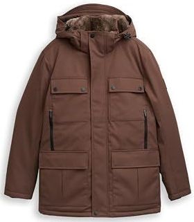 Tom Tailor - Parka - Regular Fit - Heren - Effen - Afneembare Capuchon met Imitatiebont