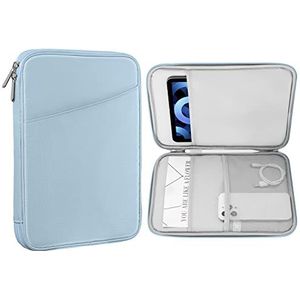 MoKo 9-11 Inch Tablet Sleeve Case, Fits iPad air 5 10.9"" 2022, iPad Pro 11 M2 2022-2018, iPad 10th 10.9 2022, iPad Air 4 10.9, Tab S8/A7, Protective Bag Carrying Case with Pocket, Misty Blue