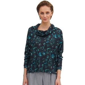 LARIME Dames pullover CYPR met opdruk in groene kleur maat L, Groene print, L