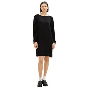 TOM TAILOR Dames Basic jurk 1034045, 14482 - Deep Black, 42