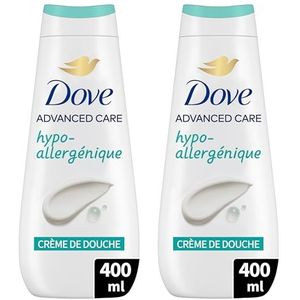 Dove, Advanced Care Douchecrème, hypoallergeen, dermatologisch getest, 24 uur zacht huidgevoel (2 x 400 ml)