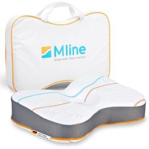 M line Athletic Pillow | orthopedisch hoofdkussen - kussen nekpijn - vlinderkussen met optimale ventilatie - 50 x 35 x 12 cm