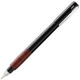 LAMY Accent vulpen 098 – vulpen in zwarte, hoogglanzende lakafwerking met verwisselbaar handvat van bruyère-hout en 14 kt. Goudveer, gedeeltelijk geplatineerd – veerdikte B