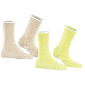 Esprit Dames Allover Stripe 2-Pack W SO sokken, meerkleurig (assortiment 0030), 35-38 (verpakking van 2)