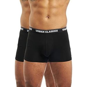 Urban Classics Heren Modal Boxer Shorts Double Pack Boxershorts, zwart, L