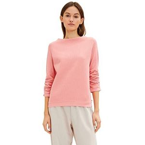 TOM TAILOR Denim Dames Sweatshirt met plooitjes 1034290, 15121 - Peach Pink, L