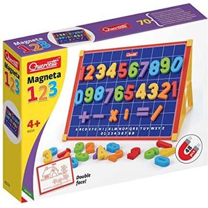 Quercetti Magnetisch Bord Rekenen - Educatief spel voor kinderen vanaf 4 jaar - Inclusief 48 cijfermagneten - Dubbelzijdig en magnetisch