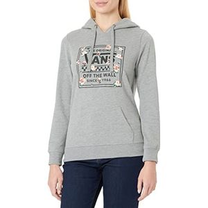Vans Stackton sweatshirt met capuchon, bloemenpatroon, grijs, S, dames, grijs., S