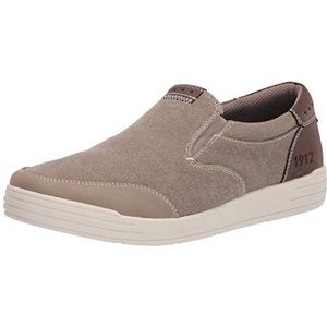 Nunn Bush Heren Kore City Walk Canvas Moc Toe Slip-on Sneaker, Steen, 39.5 EU