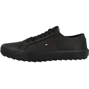 Tommy Hilfiger Core Vulc Cleated LTH Vulcanized Sneaker voor heren, Zwart, 46 EU