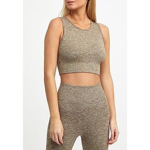 Drop of Mindfulness, Valerie Sportbeha voor dames, groen (Olive Green Melange), XS