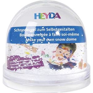 Heyda 204888400 Sneeuwbol om zelf vorm te geven, van acryl, 9 x 8,5 cm