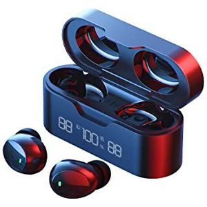 SSinaaes Draadloze hoofdtelefoon, in-ear hoofdtelefoon, Bluetooth 5.1, diepe bas, high-definition microfoon, IPX7, waterdicht, draadloze sporthoofdtelefoon met USB-C oplaadbox