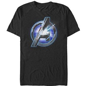 Marvel Avengers: Endgame - Endgame logo Shine Unisex Crew neck T-Shirt Black 2XL